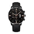 Sleek Minimalist Watch For Mens Fashion Leather Strap Dial Men's Analog Quartz Watch Gift Luxury Men Mechanical Wristwatches.