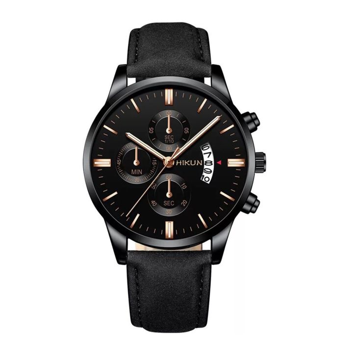 Sleek%20Minimalist%20Watch%20For%20Mens%20Fashion%20Leather%20Strap%20Dial%20Men's%20Analog%20Quartz%20Watch%20Gift%20Luxury%20Men%20Mechanical%20Wristwatches%20-%20Image%203