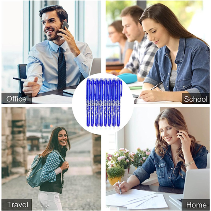Erasable%20Ballpoint%20Pen%2012%20Pcs%20Blue%20Eraser%20Pen%200.5mm%20Refillable%20Eraser%20Pen%20Durable%20in%20Use%20-%20Image%204