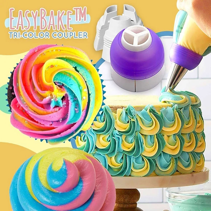 EasyBake%20Tri-Color%20Coupler%20%20Large%20Converter%20Tri-color%20Butter%20Cream%20Coupler%20Cake%20-%20Image%206