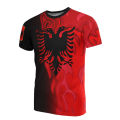 Albania Flag Graphic T Shirts Albanian National Emblem 3D Print T Shirt For Men Clothes Sport Contest Jersey Eagle Tee Boy Tops.