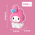 GC Anime Building Blocks Kuromi Cinnamon Micro Particle Assembled Building Blocks Ornament For Gifts. 