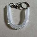 Plastic rope keychain extendable anti loss rope spring pendant chain. 