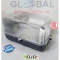Click Rectangular-Lamp Shade Security Light Water Proof & Tamper Proof E27 Ceramic Holder Light Box. 