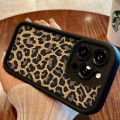 Fashion Brown Black Leopard Print Phone Case For iPhone 14 15 Pro Max 11 12 13 Mini SE 7 8 Plus X XR XS MAX Shockproof Cover.