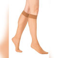 Women Nylon Medium Stockings Knee High Everyday Elastic Long Socks.