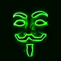 Halloween Face Mask Led Hacker Masks V Vendetta Mask Adults Luminous Led Light Up PVC Headgear Anime Anonymous Helmet Party Prop.