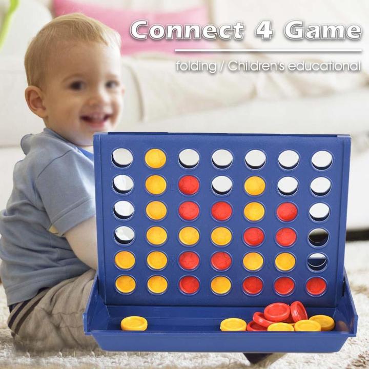 Connect 4 Game Classic Master Foldable Kids Children Leisure Line Up Row Board Puzzle Toys Gifts Board Game
