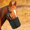 Horse feed Bag Adjustable Elastic Strap Durable PVC Mesh Bag Slow Feeding Hay. 