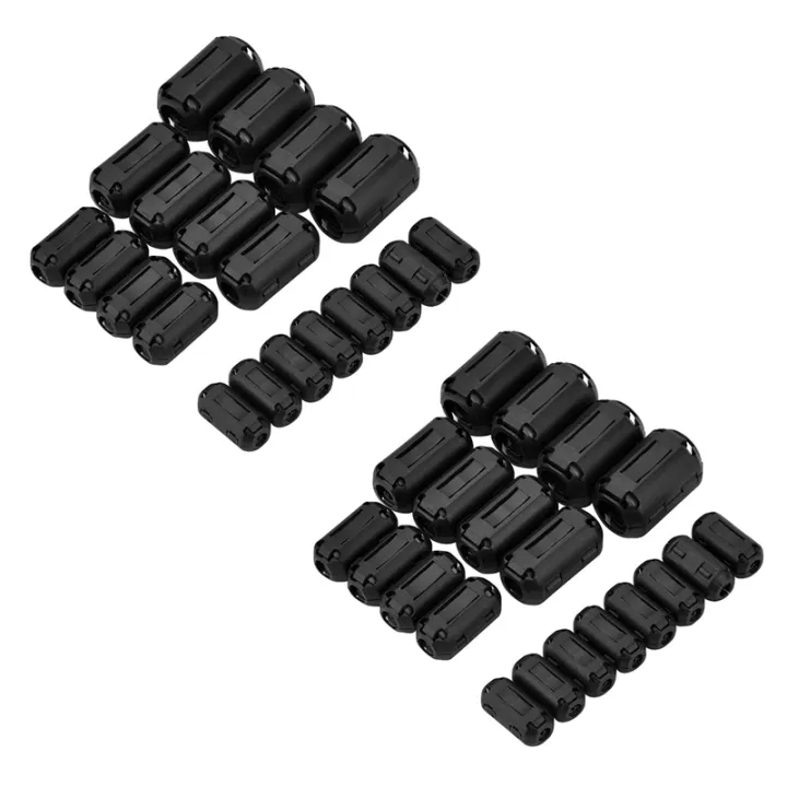 40%20Pieces%20Clip-On%20Ferrite%20Ring%20Core%20RFI%20EMI%20Noise%20Suppressor%20Cable%20Clip%20for%203mm/5mm/7mm/9mm/13mm%20Diameter%20Cable,%20Black%20-%20Image%203