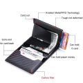 New Carbon Fiber For Apple Airtag Wallet Men Business ID Credit Card Holder Rfid Slim Anti Protect Airtag Slide Wallet Dropship. 