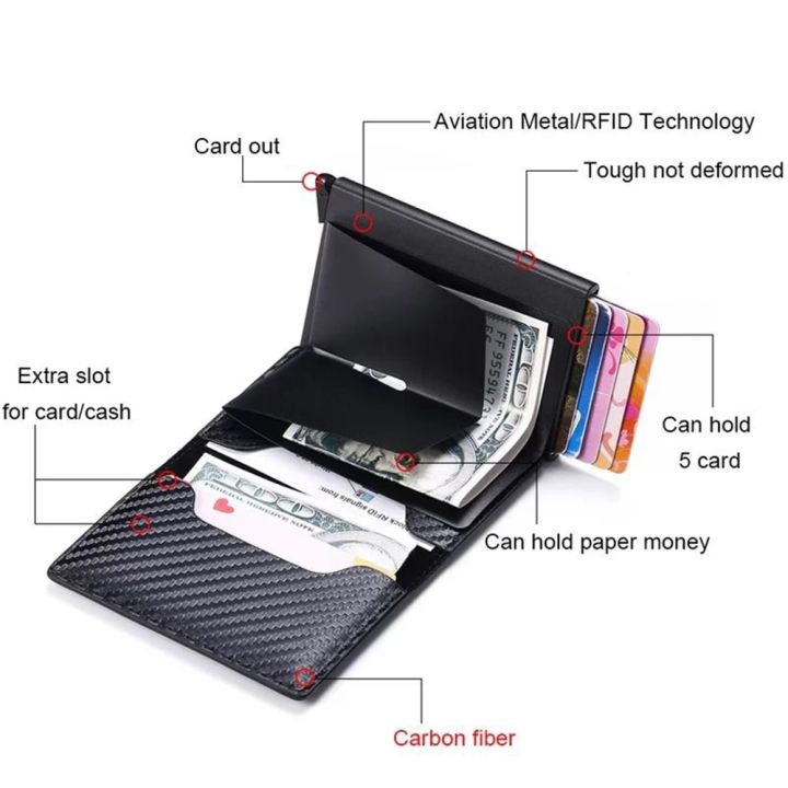New%20Carbon%20Fiber%20For%20Apple%20Airtag%20Wallet%20Men%20Business%20ID%20Credit%20Card%20Holder%20Rfid%20Slim%20Anti%20Protect%20Airtag%20Slide%20Wallet%20Dropship%20-%20Image%203