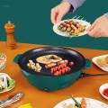 Electric Grill 110V Party Multifunctional Electric Baking Tray Indoor.