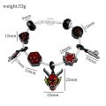 Hellfire Club Eddie Munson Bracelet for Women Beads Demodog Black Color DIY Charms Jewelry Friends Gift. 