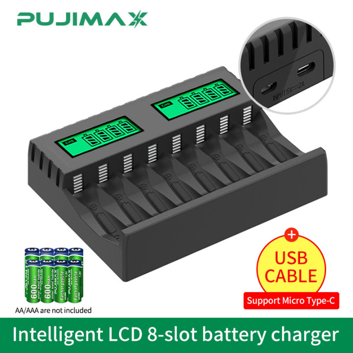 PUJIMAX%208-Slot%20Battery%20Charger%20With%20LCD%20Display%20Smart%20Intelligent%20For%20AA/AAA%20NiCd%20NiMh%20Rechargeable%20Batteries%20aa%20aaa%20Charger%20-%20Image%206