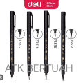 Deli Calligraphy Brush pen , Black Brush Pen -01 Pcs. 