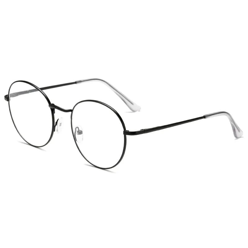 Zilead Oval Finished Myopia Glasses Women Men Metal Literary