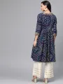 Womens AC Cotton Printed Readymade Kurti with Pure Butterfly Palazzo Free Size Set.