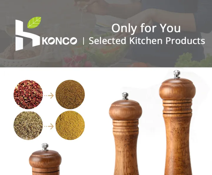 KONCO%20Wood%20Salt%20and%20Pepper%20%20Wooden%20Spice%20&%20Pepper%20Grinders,%20Manual%20Mills%20with%20Adjustable%20Ceramic%20Kitchen%20Tool%20-%20Image%202