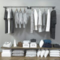 Bedroom Garment Home Rail Detachable Multipurpose Wall Mounted Industrial Pipe Clothes Rack Space Saving Hanging Shelf. 