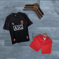 Man U Retro Jersey With Shorts - Player Edition Jersey - Man U FC - Home/Away Kit - Special Fan Version Retro Jersey With Shorts Club Jersey 2024/2025 - Thai Fabrics - Short Sleeve - New Football Jersey - UEFA Champions League 2025 Design - Premium. 