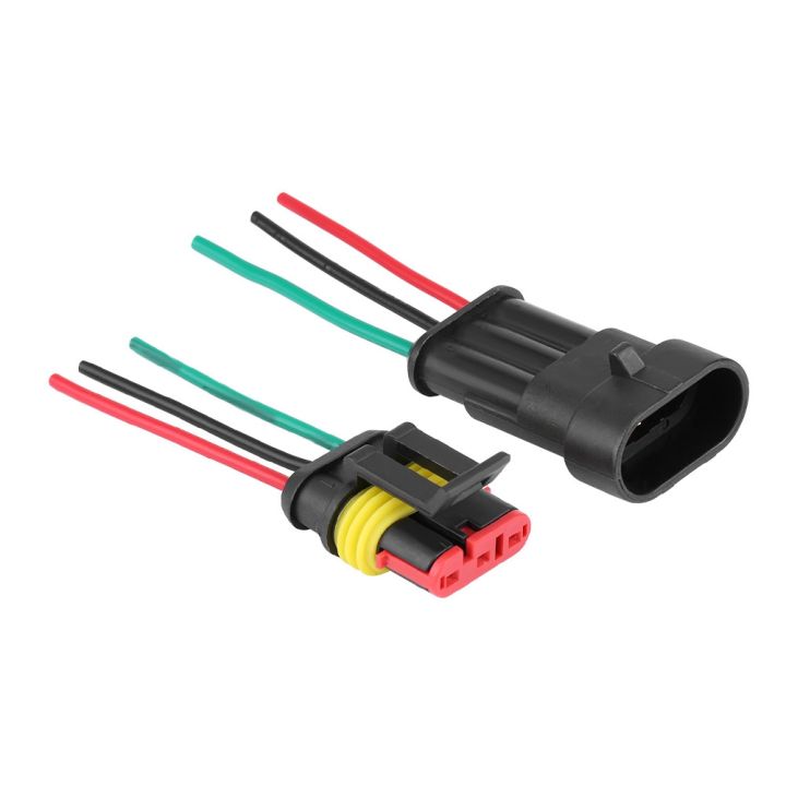 5 Sets Car 3 Pin Way Sealed Auto Waterproof Electrical Connector Plug ...