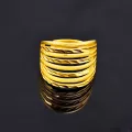 Vietnamese sand gold ring women's index finger ring adjustable Korean version imitation gold new open ring does not fade for a long time. 