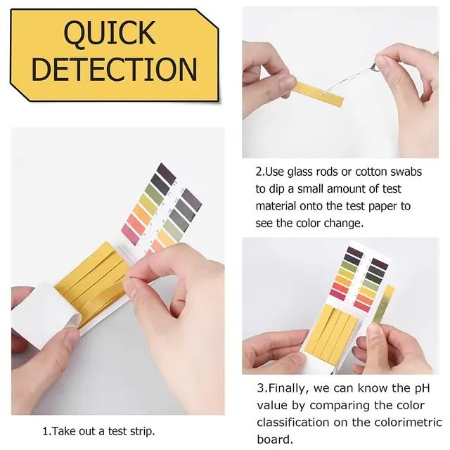 80Pcs PH Indicator Test Strips 1-14 Range Laboratory Paper Litmus Tester Urine Saliva Water Soilsting Kit Analysis Instruments