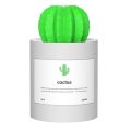 USB Air Humidifier Cactus Timing Aromatherapy Diffuser 280Ml ,White. 