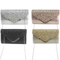 Glamour Glitter Shimmer Prom Party Handbag Clutch Bag Purse.