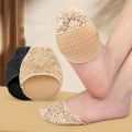 Lace Five Toes Forefoot Pads For Women High Heels Half Insoles Foot Pain Care Absorbs Shock Socks Toe Pad Inserts. 