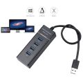 High Speed Usb 3.1 4 Port Usb 3.0 Hub For Pc Laptop Tablet – Black - Experience Lightning-Fast Connectivity With A High-Speed Usb 3.1 Hub.