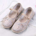 2022 New Old Beijing Cloth Women's Fashion Handmade Embroidered Hanfu Ethnic Style Soft Sole Mom Single Shoes.