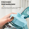2 Liters Plastic Kettle Large Portable Travel Water Bottle with Straw Sports Fitness Cup High Value Cup Adult Universal.