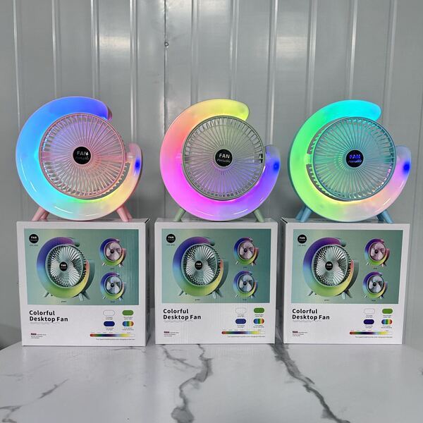 Mini Portable Desktop Fan Adjustable Colorful Fan