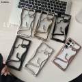 Fashions Luxury Plating 3D Hollow Snake Phone Case For Samsung S25 S24 S22 S23 Ultra FE A56 A36 A26 A16 A06 A55 Fashion Soft Shockproof Cover. 