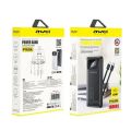 Awei P168K 22.5W Fast Charging Power Bank with LCD Display and 10000mAh Capacity – Color family: Black & White. 