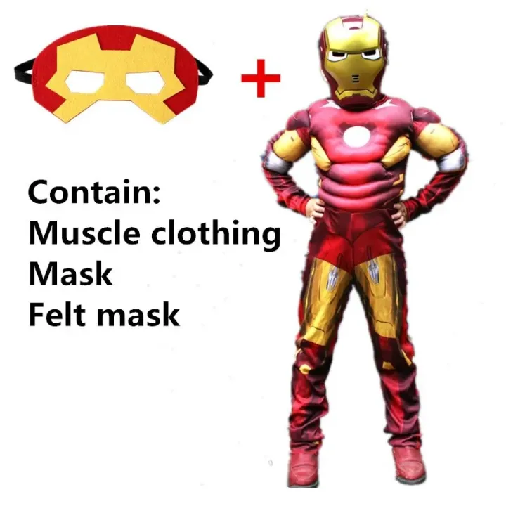 4-12Y%20Boy%20Iron%20Man%20Cosplay%20Costume%20Kids%20Superhero%20Mask%20Jumpsuit%20Set%20-%20Image%204