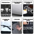 Kitchen apron waterproof oil-proof apron for woman adjustable home cooking bib with pocket hand-wiping clean tool accessory.