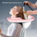 Inflatable Shampoo Basin PVC Foldable Portable Shampoo Pad Spa Tub Deflate Hair Washing Basin for Pregnant Women Elderly. 