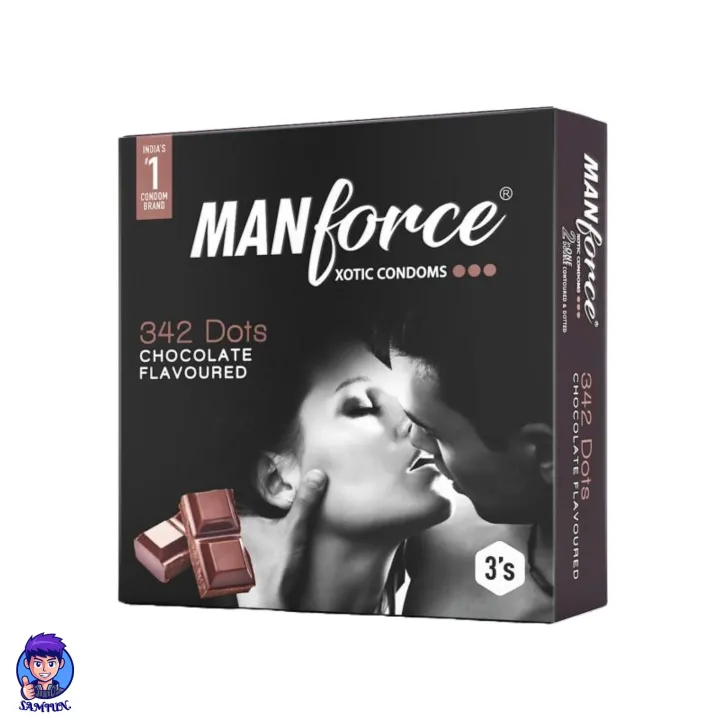 Manforce%20Condom%20Chocolate%20Flavoured%20Extra%20Dotted%20Condom%20-%203%20Pcs%20in%201%20Pack%20-%20Image%205