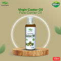 Virgin Castor Oil Pure Carrier Oil 100ml - Cold Pressed Castrol Oil for Essential Oils Mixing Natural Skin Moisturizer Body & Face, Eyelash Caster Oil, Eyelashes Eyebrows Lash & Hair Growth Serum. 