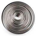 12PCS Stainless Steel Round Cake Mold Baking Mousse Ring Kitchen Tools Pizza Cooking Cookie Cutter DIY Cake Ring Tools. 