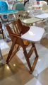 Kids Wooden High Chair | Wooden Tray With Plastic Bumpers | 3 Point Safety Belt | Kids Feeding Chair. 