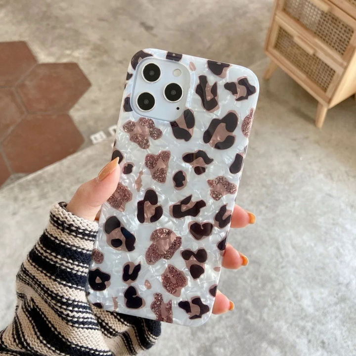 Vintage%20glitter%20leopard%20print%20phone%20case%20for%20iPhone%2013%2012%2011%2014%20Pro%20Max%207%2014%20plus%20X%20XR%20soft%20TPU%20dream%20shell%20leopard%20marble%20cover%20-%20Image%202