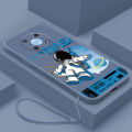 HUAWEI Nova 8i 7i 7 SE 3i 3e 4e 4 Huawei Nova Y90 Y70 Y71 Y61 Y70 Plus Smile Astronaut Square Phone Case Liquid Silicon Soft Casing nasa Cover. 