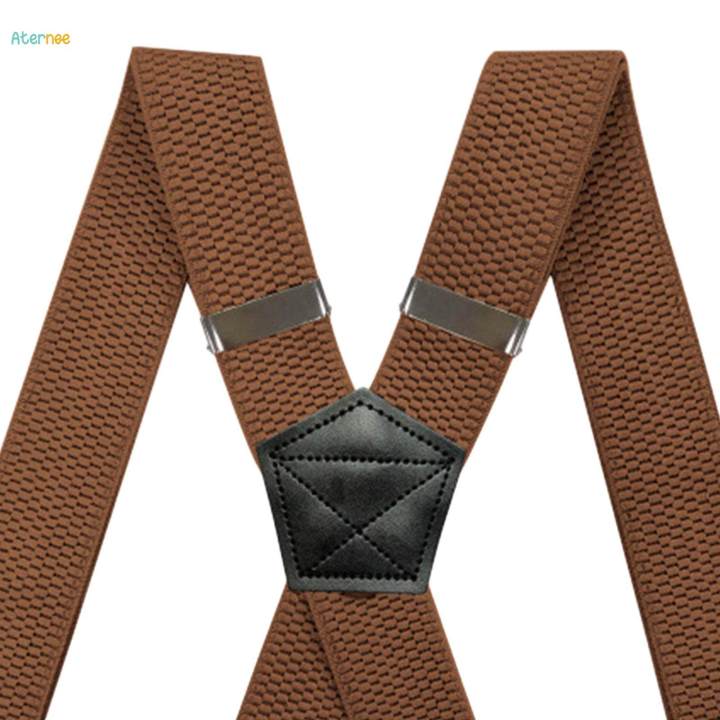 Mens%20Suspender%20Pants%20Supplies%20for%20Belt%20Loops%20Elastic%20x%20Shaped%20Suspender%20Camel%20Color%20-%20Image%204