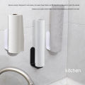 Self-adhesive Non Perforated Wall Roll Paper Holder Toilet Paper Hanger Fresh Film Storage Rack Wall Hanging. 