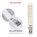 Mini Portable USB RGB LED 5V 8 LED Light SMD Table Desk Lamp Book Flashlight Night Light for Power Bank Laptop Camping.