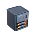 LDNIO Q16 100W GaN Desktop Charger 4-Port with USB-C Retractable Cable. 
